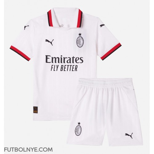 Camiseta AC Milan Visitante Equipación para niños 2024-25 manga corta (+ pantalones cortos)